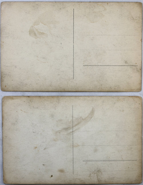 Set of 2 WW1 photo postcards of dead Allied soldiers
