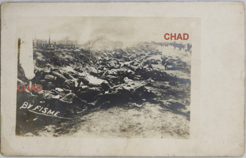 Set of 2 WW1 photo postcards of dead Allied soldiers
