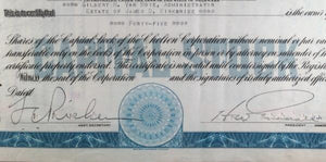 Set of 2 stock certificates of Chelten Corporation (1936)