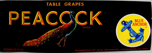 Set of 3 Grape fruit crate labels from California