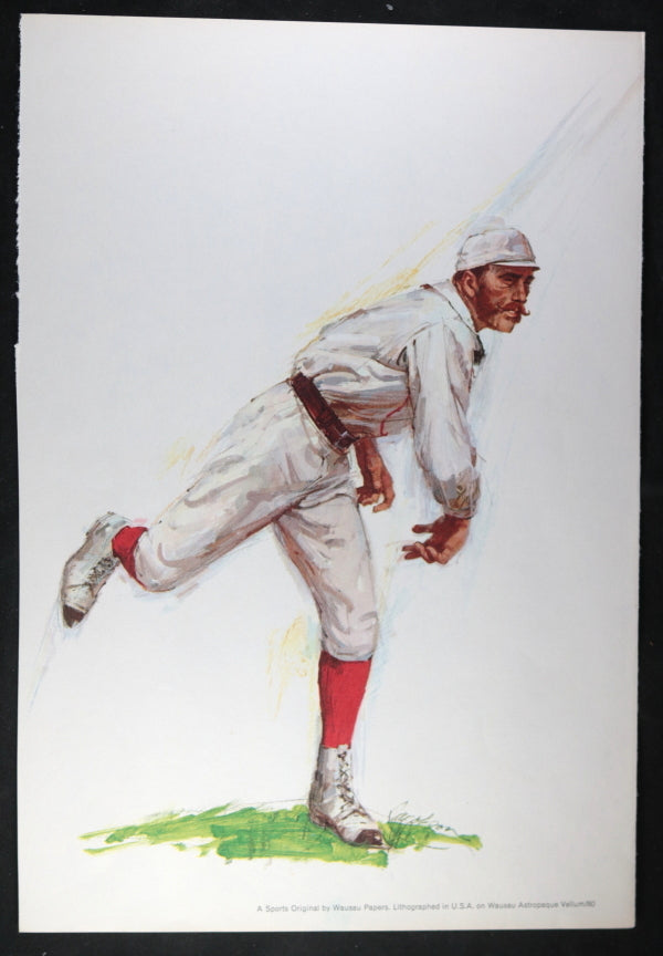 Set of 4 Wausau Papers ‘Sports Original’ lithographs by Jacobson c. 1967