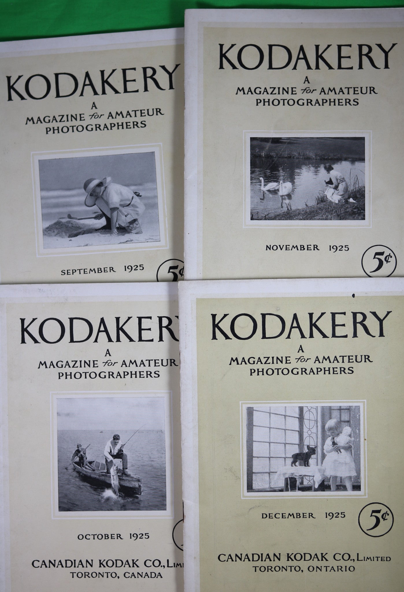 Set of four 1925 KODAKERY photo magazines