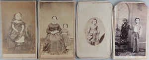 Set of four CDV photos of American children 1865-66 (tax stamps)