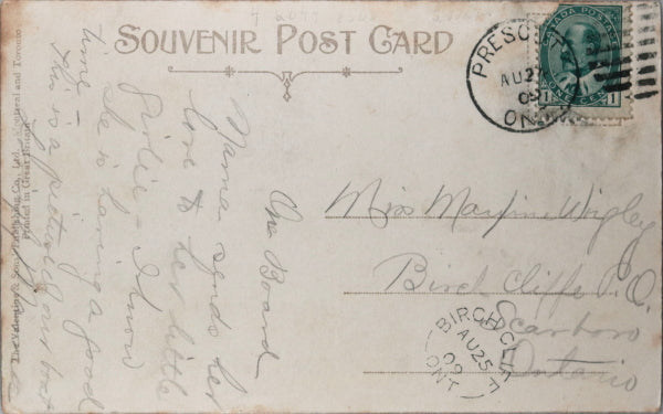 Set of two postcard of Canadian steamboats c. 1910