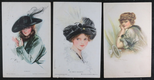 Set of 7 UK women’s fashion postcards c.1914-21 (Reinthal)