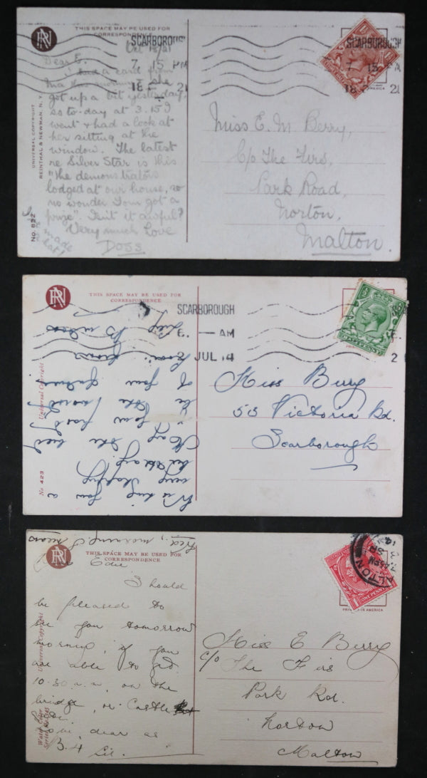 Set of 7 UK women’s fashion postcards c.1914-21 (Reinthal)