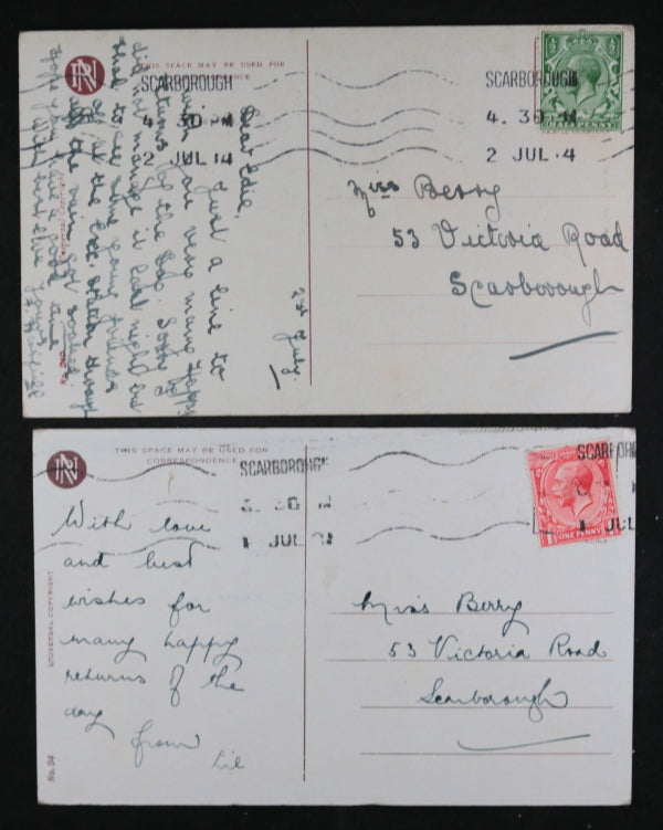 Set of 7 UK women’s fashion postcards c.1914-21 (Reinthal)