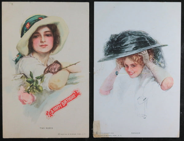 Set of 7 UK women’s fashion postcards c.1914-21 (Reinthal)