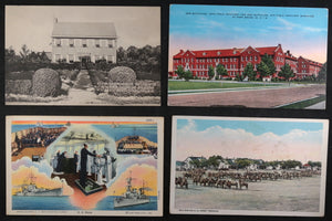 Set of 7 USA vintage postcard with Armed Forces content
