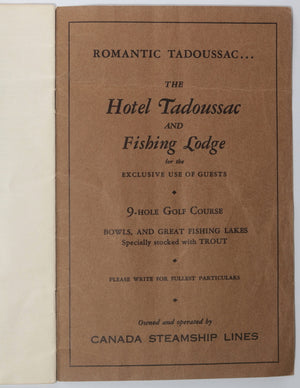 Song Book Canada Steamship Lines c. 1930s