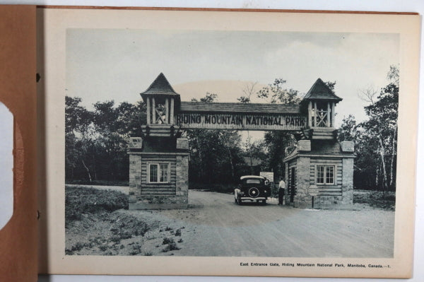 Nice Souvenir Booklet showing the tourist attractions located in the Riding National Park in Manitoba.