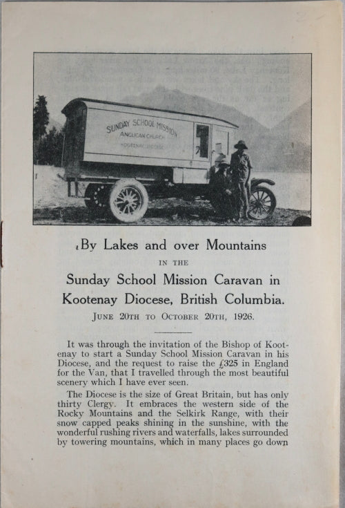 Sunday School Mission Caravan - Kootenay B.C. 1926