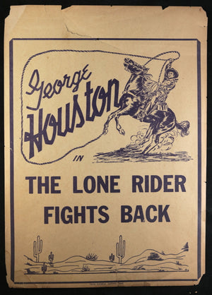 Three theater window cards, George Houston Western movies (1941-42)