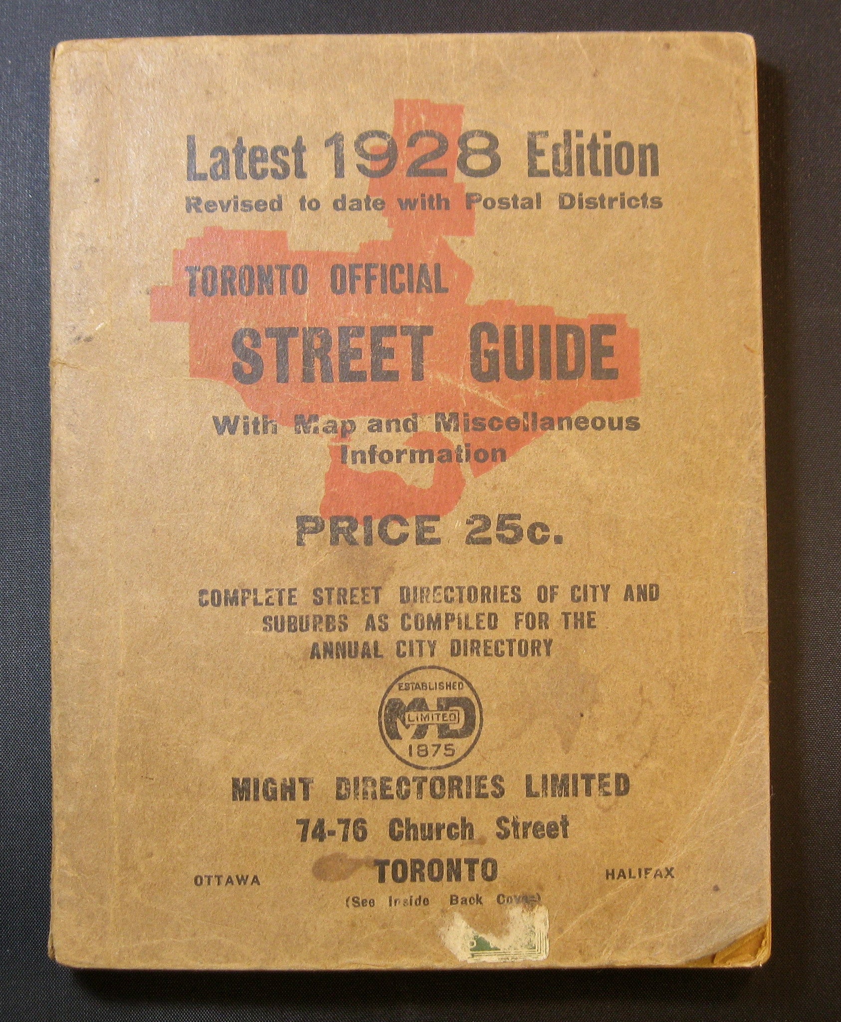 Toronto Official Street Guide - 1928 Toronto Official Street Guide - 1928