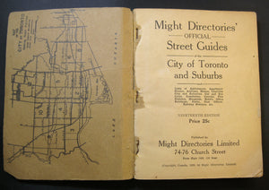 Toronto Official Street Guide - 1928