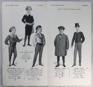 Trois catalogues magasin mode Old England Paris @1912