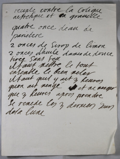 Trois recettes de médicaments @1700