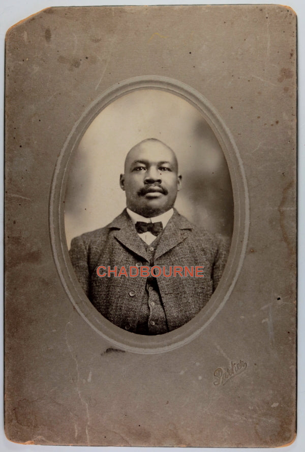 Two B&W photos of African-American men, early 1900s