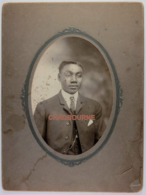 Two B&W photos of African-American men, early 1900s