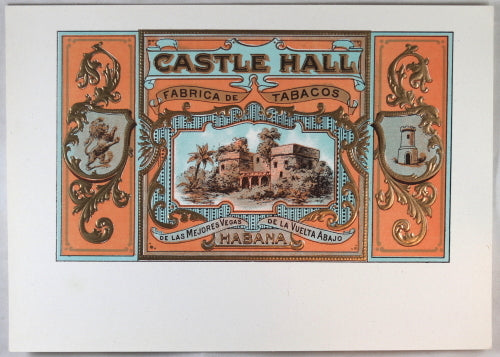 Two Inner Cigar box labels ‘Castle Hall Habana’, early 1900s