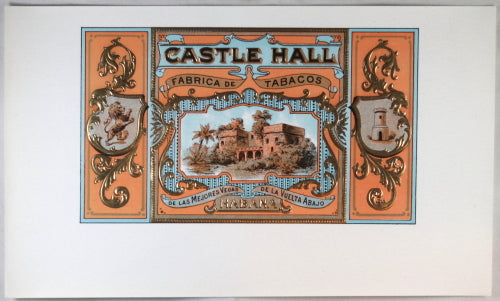 Two Inner Cigar box labels ‘Castle Hall Habana’, early 1900s