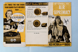 WW2 Canadian advertising pamphlets  RCA Victor GlobeTrotter Radio