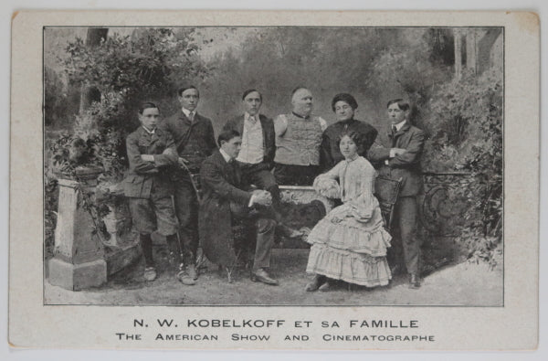 Two postcards of Nikolai Kobelkoff The Human Trunk (Circus act)