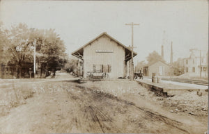 Two railway related photo postcards Harrison Ohio c. 1910s