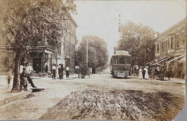 Two railway related photo postcards Harrison Ohio c. 1910s
