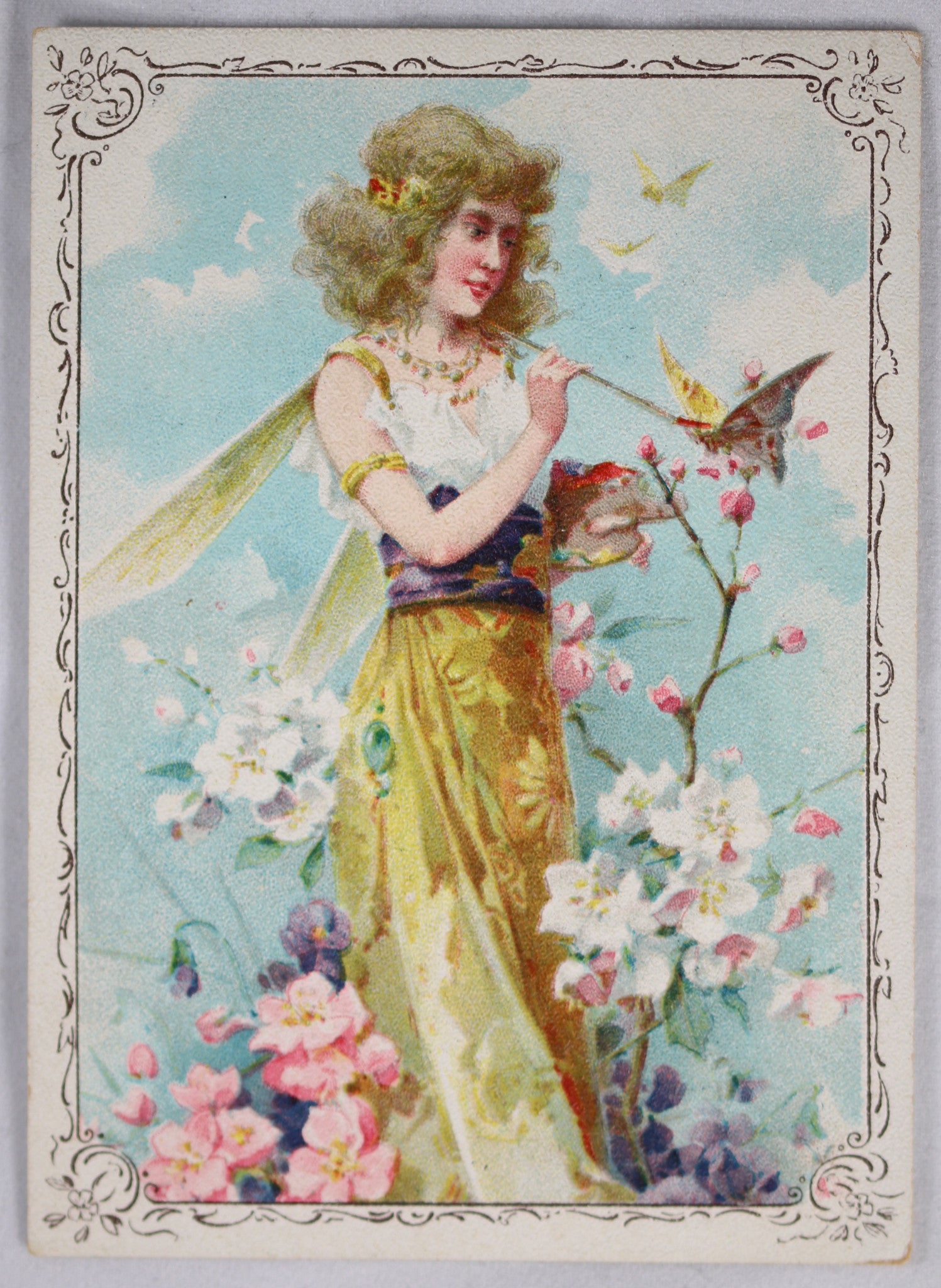 Two vintage American trade cards Lion Coffee and Butter