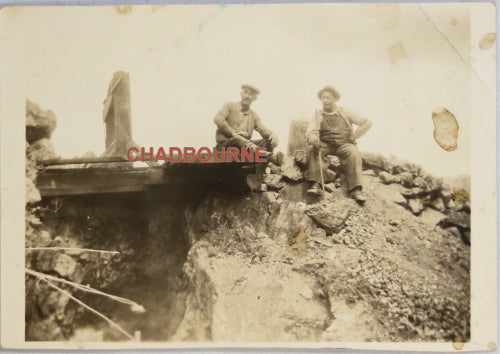 Two vintage mining photos from Porterville California (early 1900s)