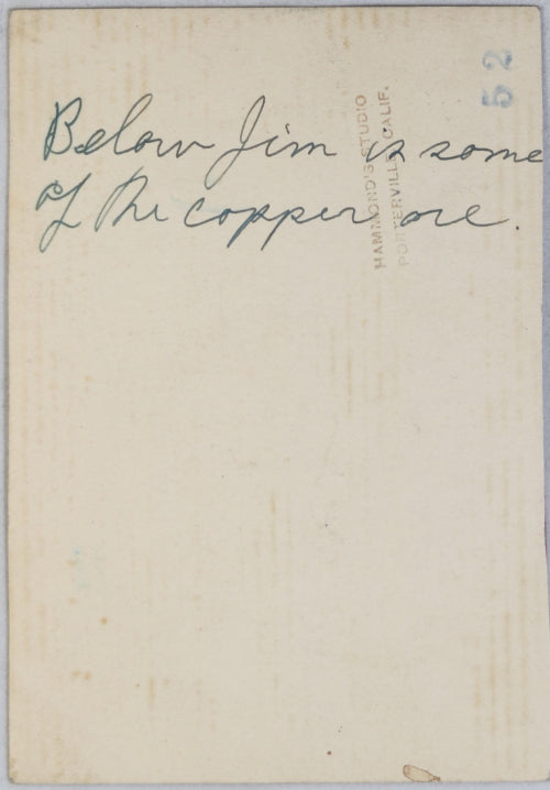 Two vintage mining photos from Porterville California (early 1900s)