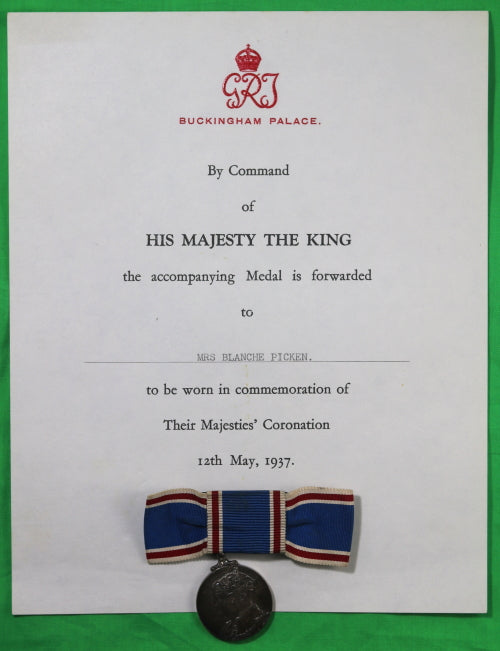UK medals and papers related to favored servant of Queen Mary 1935-66