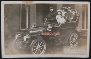 UK photo postcard Earl of Crawford’s Vulcan Motor automobile c. 1905