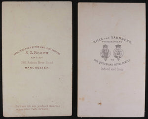 UK set of 4 CDV photos late 1800s, Manchester, Oxford/Eton