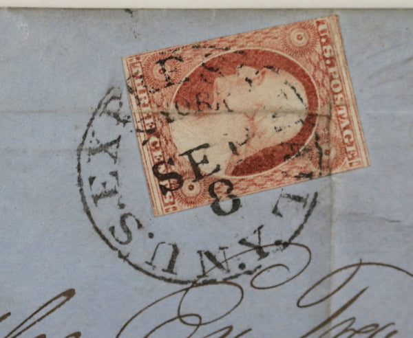 USA 1854 commercial letter from NYC to Boston, bale purchases