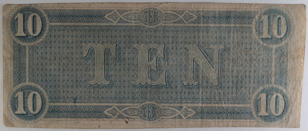 USA 1864 Confederate currency Richmond Virginia $10 and $20