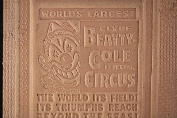 USA Beatty-Cole Circus printer’s plate/matte(?) 1959