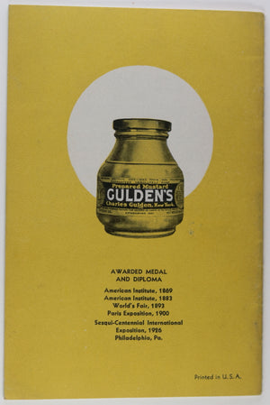 USA Gulden’s Mustard recipe pamphlet ‘Seasoning Secrets’ c. 1926