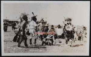 USA Oklahoma photo postcard young aboriginal dancers Ranch 101 c.1920s