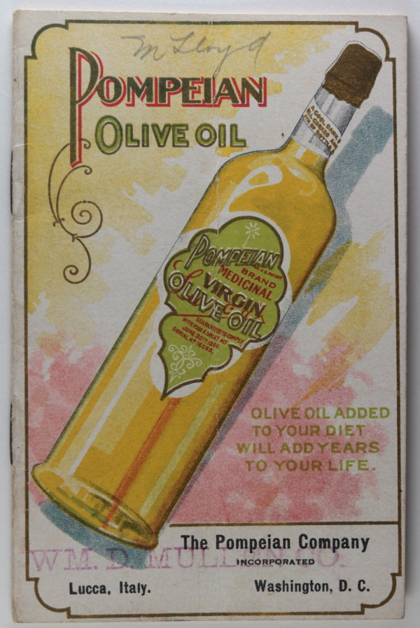 USA Pompeian Olive Oil recipe pamphlet c. 1911 USA Pompeian Olive Oil recipe pamphlet c. 1911