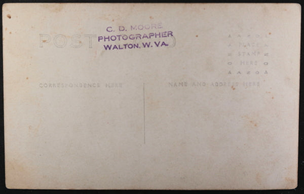 USA West Virginia photo postcard farmers with horse drawn sled c. 1910