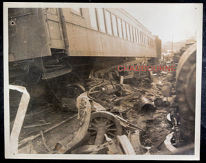 USA set of 8 large B&W railway crash/derailment photos NC/VA c.1930