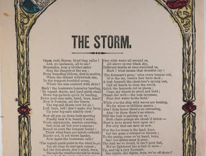 USA broadside maritime ballad 'THE STORM' c. 1860