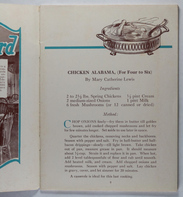 USA pamphlet ‘Secret Recipes of Famous Tea Rooms' c. 1930