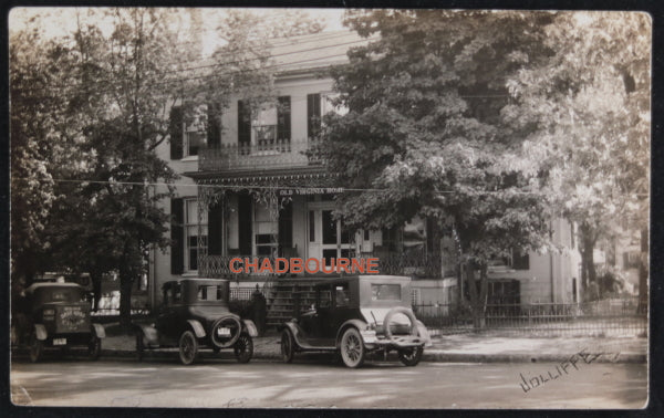 USA photo postcard of historic inn ‘Old Virginia Home’ c. 1920