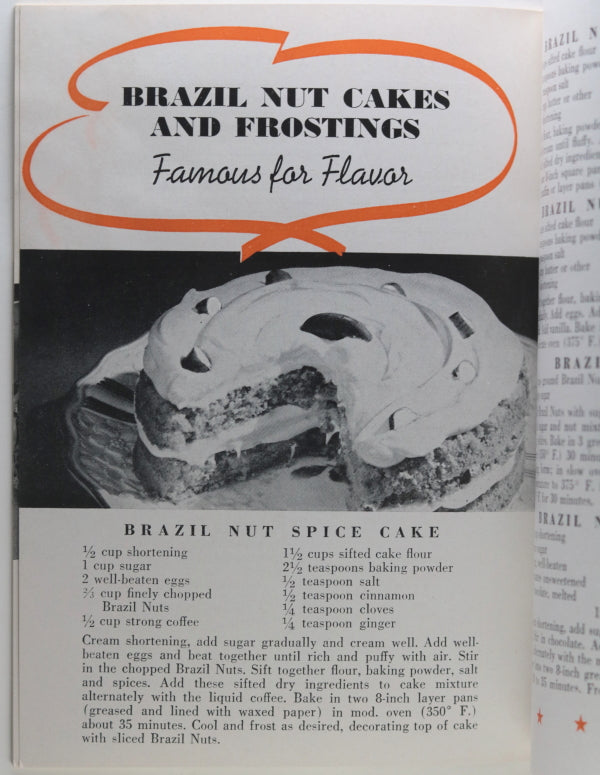 USA recipe booklet ‘A Parade Of Brazil Nut Recipes’ c. 1950