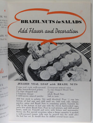 USA recipe booklet ‘A Parade Of Brazil Nut Recipes’ c. 1950