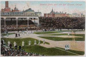 USA three postcards baseball parks Chicago, 1909-1913