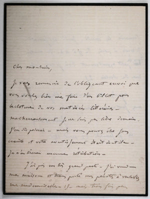 Versailles 1876 lettre de Jules Favre, politicien Républicain